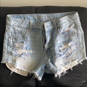 American eagle blue jean shorts